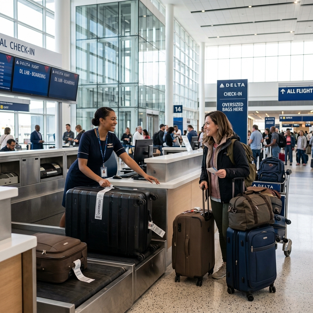 Passengers at the airport with luggage preparing for a flight